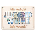 Jugendweihe Geschenk personalisiert Geldgeschenk Verpackung Geld Geschenk Junge Mädchen Geschenkkarte aus Holz 12x17 cm
