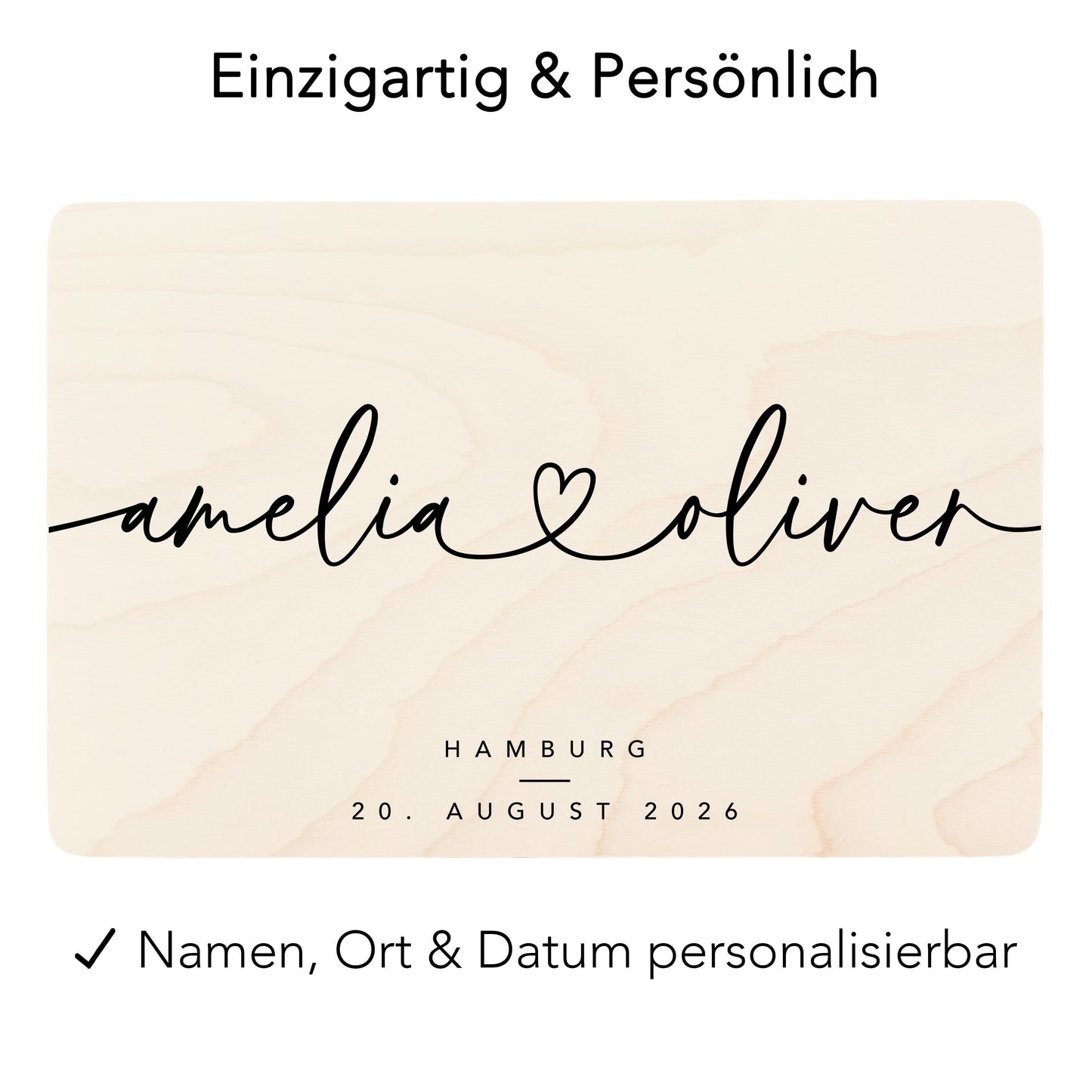 Erinnerungskiste Hochzeit personalisiertes Hochzeitsgeschenk für Brautpaar Holzkiste Erinnerungsbox Geschenkkiste Geschenkbox 30x20x13 cm