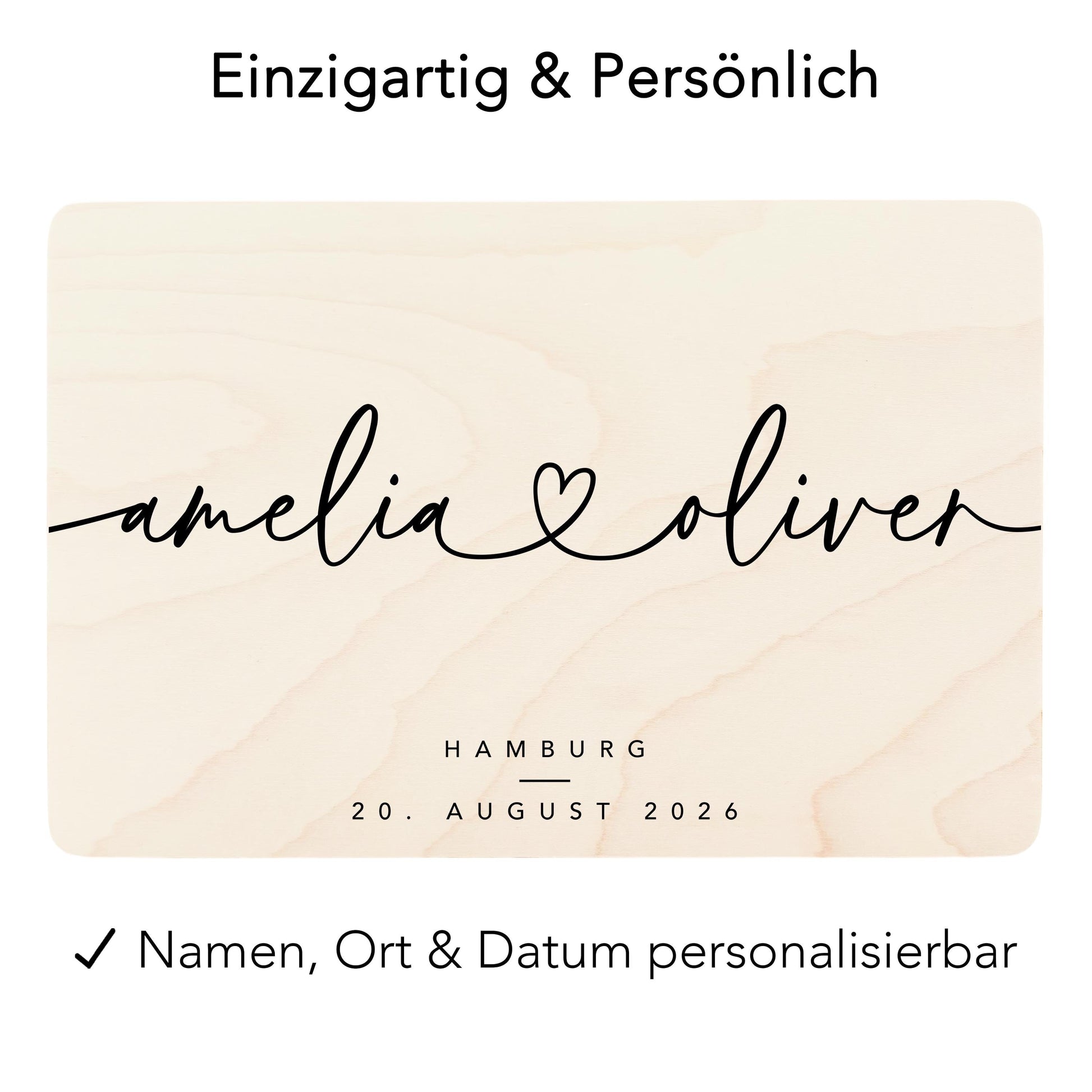 Erinnerungskiste Hochzeit personalisiertes Hochzeitsgeschenk für Brautpaar Holzkiste Erinnerungsbox Geschenkkiste Geschenkbox 30x20x13 cm