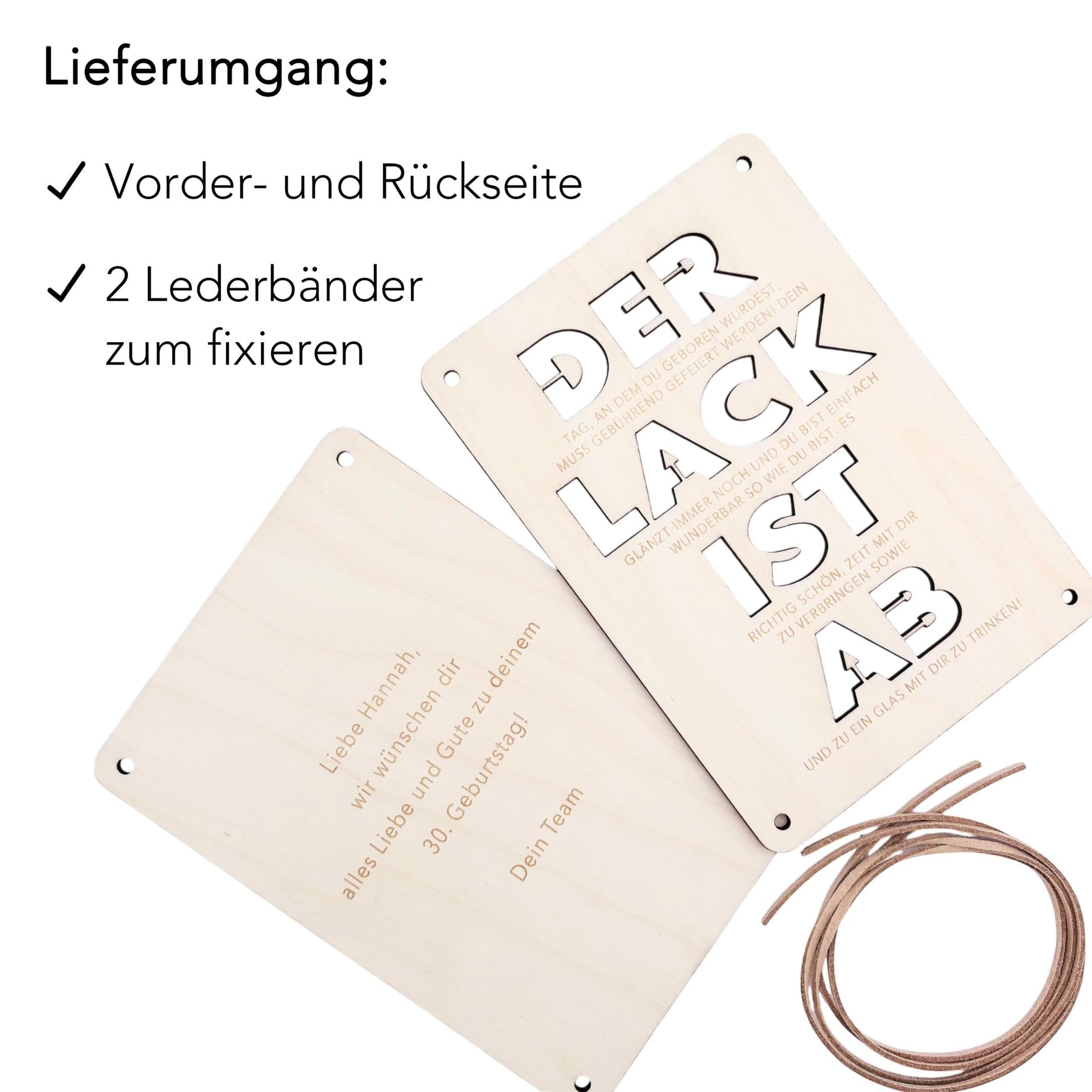 Der Lack ist ab Geldgeschenk Geburtstag personalisierte Geburtstagskarte Geldverpackung Geld Geburtstagsgeschenk Geschenkkarte Holz 12x17 cm