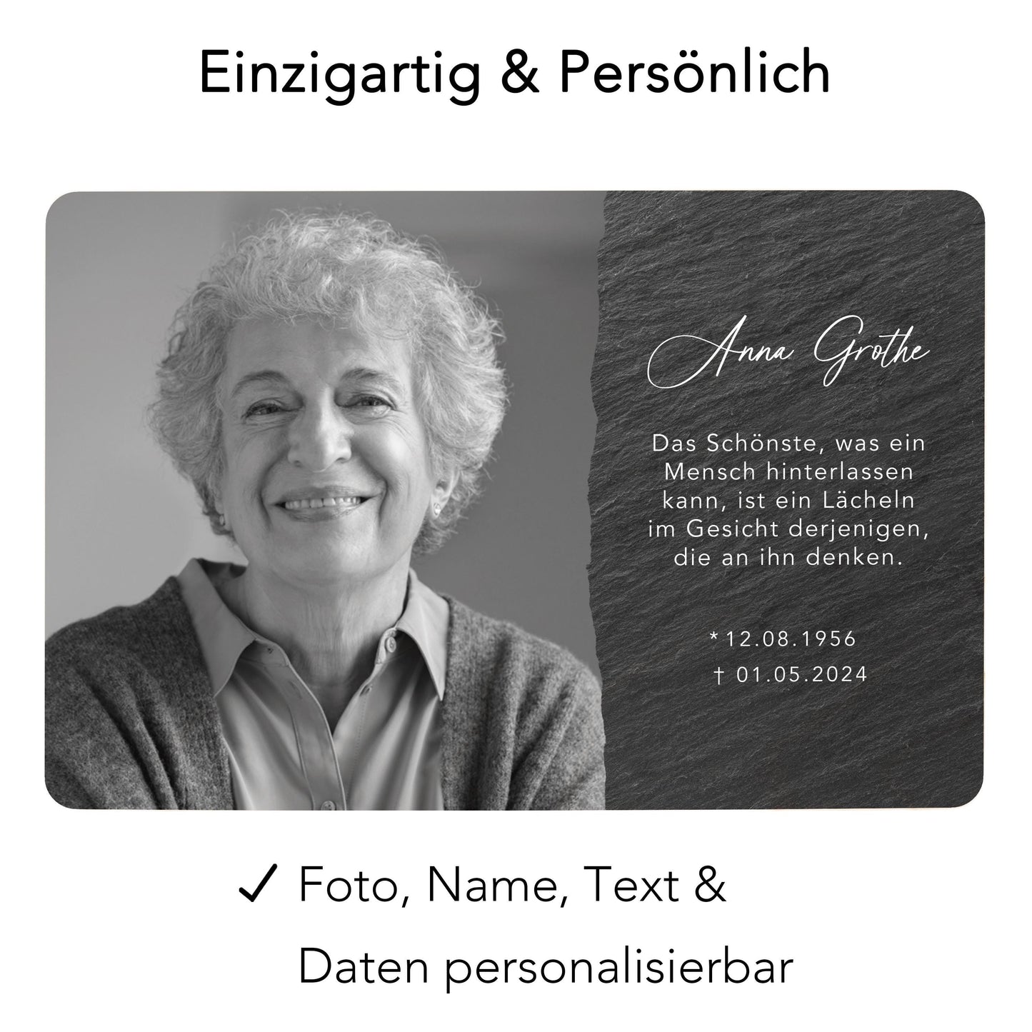 Trauergeschenk Andenken personalisierte Trauerbox Erinnerungsbox Erinnerungskiste Holzkiste Geschenk für Angehörige Holzbox 30x20x13 cm