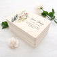 Erinnerungskiste Trauer Trauergeschenk personalisierte Trauerbox Andenken Wildblumen Holzkiste Geschenk Angehörige Holzbox 30x20x13 cm