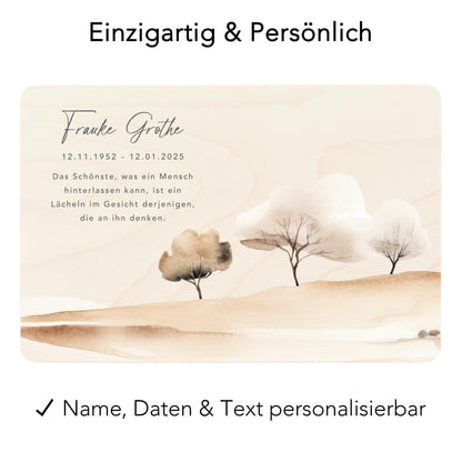 Trauergeschenk Trauerbox personalisiertes Andenken Erinnerungsbox Erinnerungskiste Holzkiste Geschenk für Angehörige Holzbox 30x20x13 cm