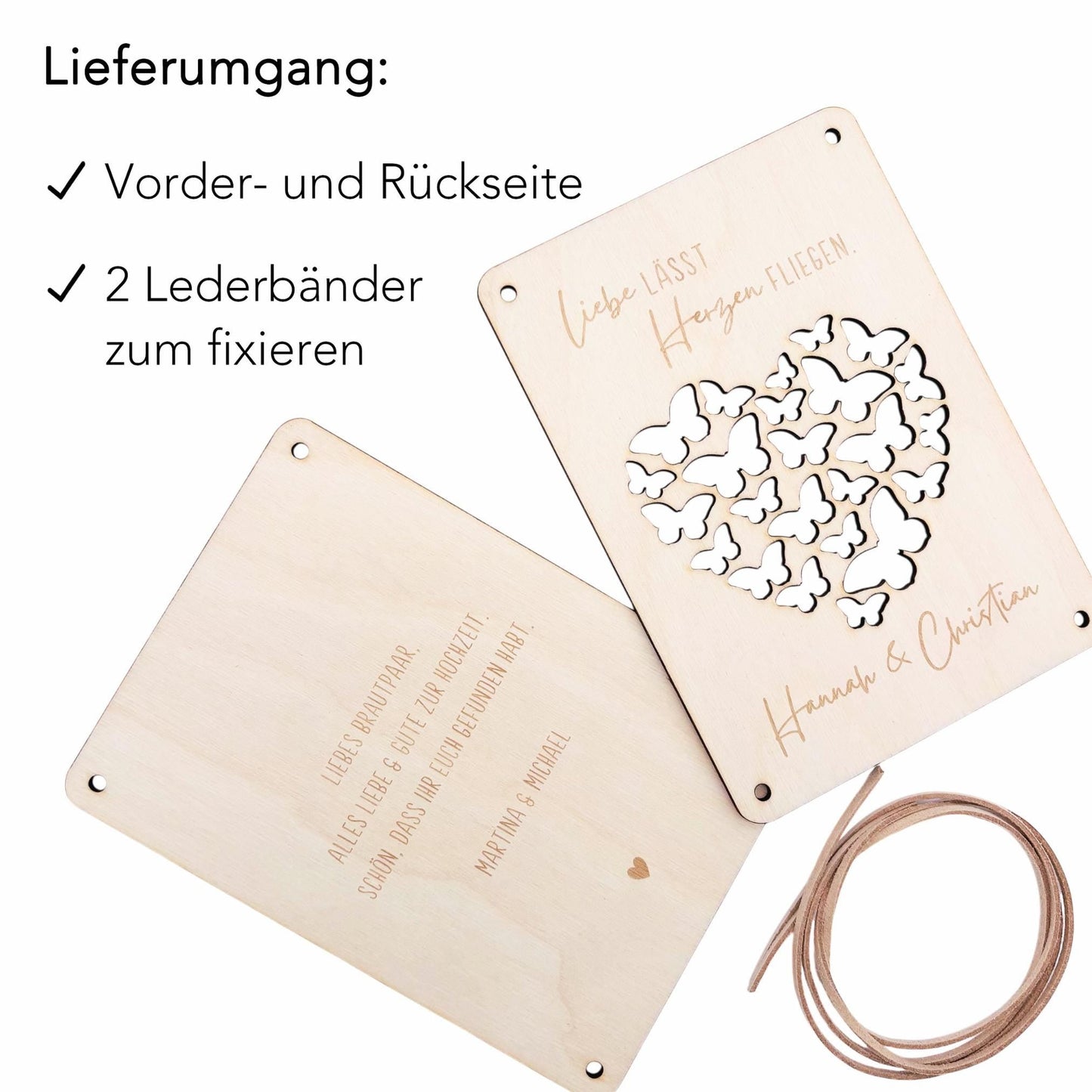 Personalisiertes Hochzeitsgeschenk für Brautpaar Geldgeschenke Verpackung Hochzeit Geld Geschenk Hochzeitskarte aus Holz 12x17 cm