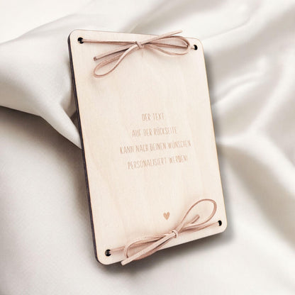 Personalisiertes Hochzeitsgeschenk für Brautpaar Geldgeschenke Verpackung Hochzeit Geld Geschenk Hochzeitskarte aus Holz 12x17 cm