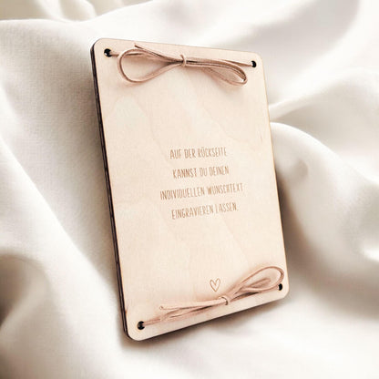 Hochzeitsgeschenk für Brautpaar personalisierte Geldgeschenke Verpackung Hochzeit Geld Geschenk Hochzeitskarte aus Holz 12x17 cm