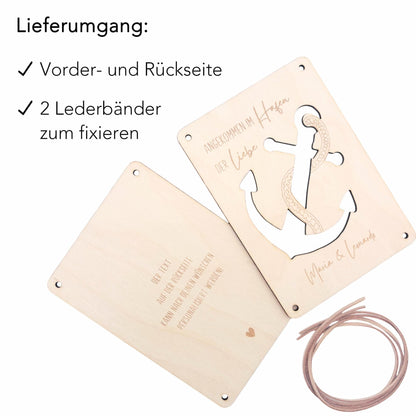 Hochzeitsgeschenk für Brautpaar Geld personalisiert Geldgeschenke Verpackung Hochzeit Geschenk Hochzeitskarte aus Holz 12x17 cm