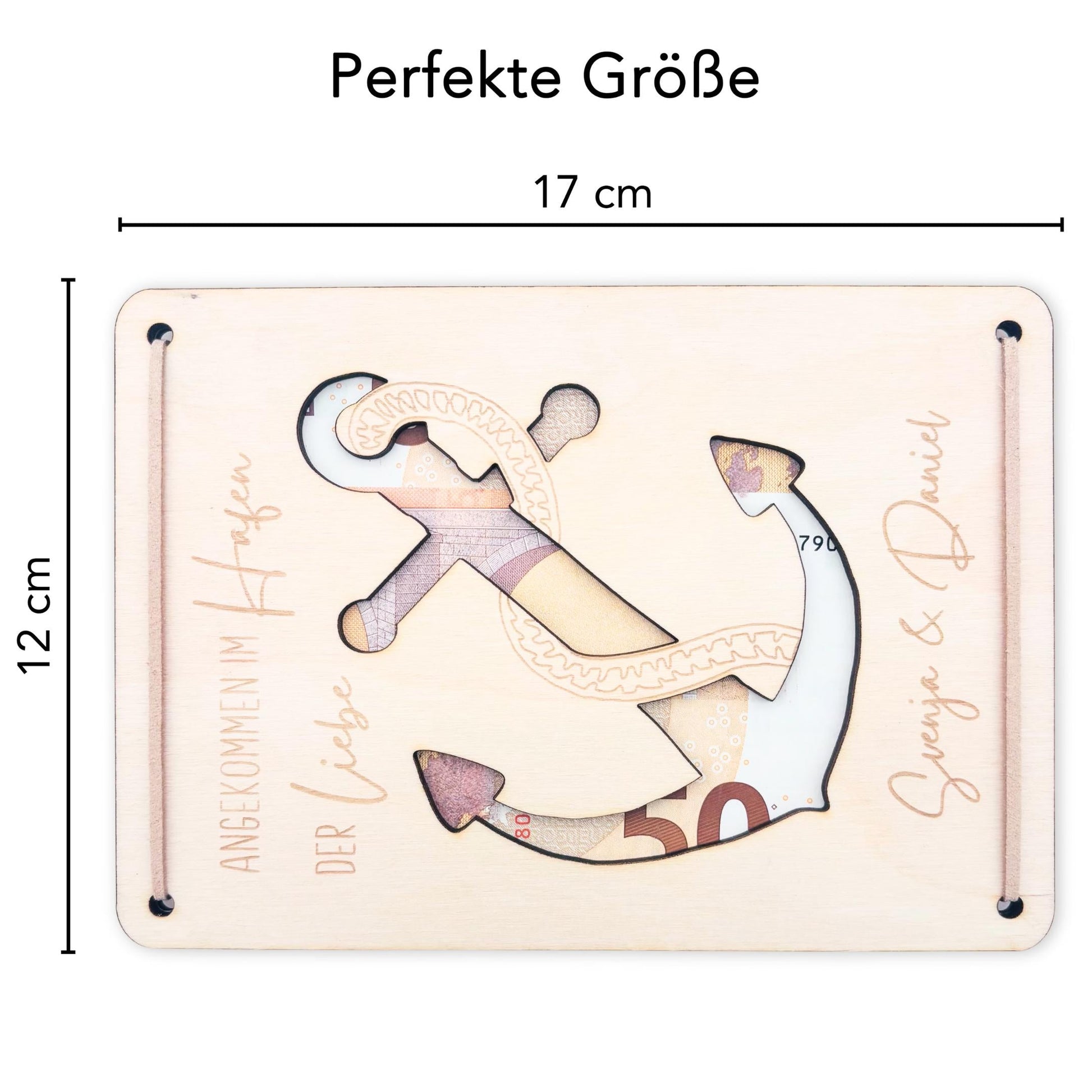 Hochzeitsgeschenk für Brautpaar Geld personalisiert Geldgeschenke Verpackung Hochzeit Geschenk Hochzeitskarte aus Holz 12x17 cm