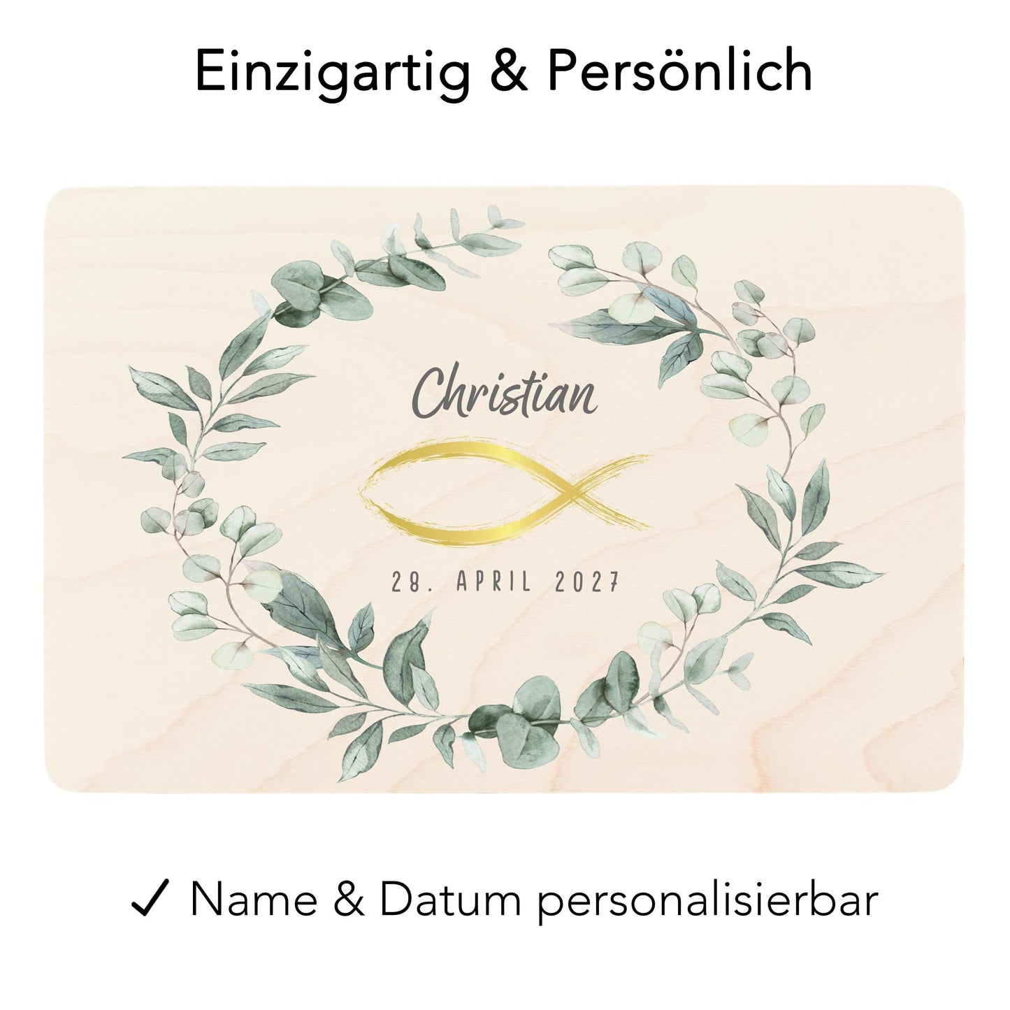 Erinnerungskiste Kommunion Geschenk personalisiert Erinnerungsbox Erstkommunion Mädchen Junge Holzkiste Holzbox 30x20x13 cm