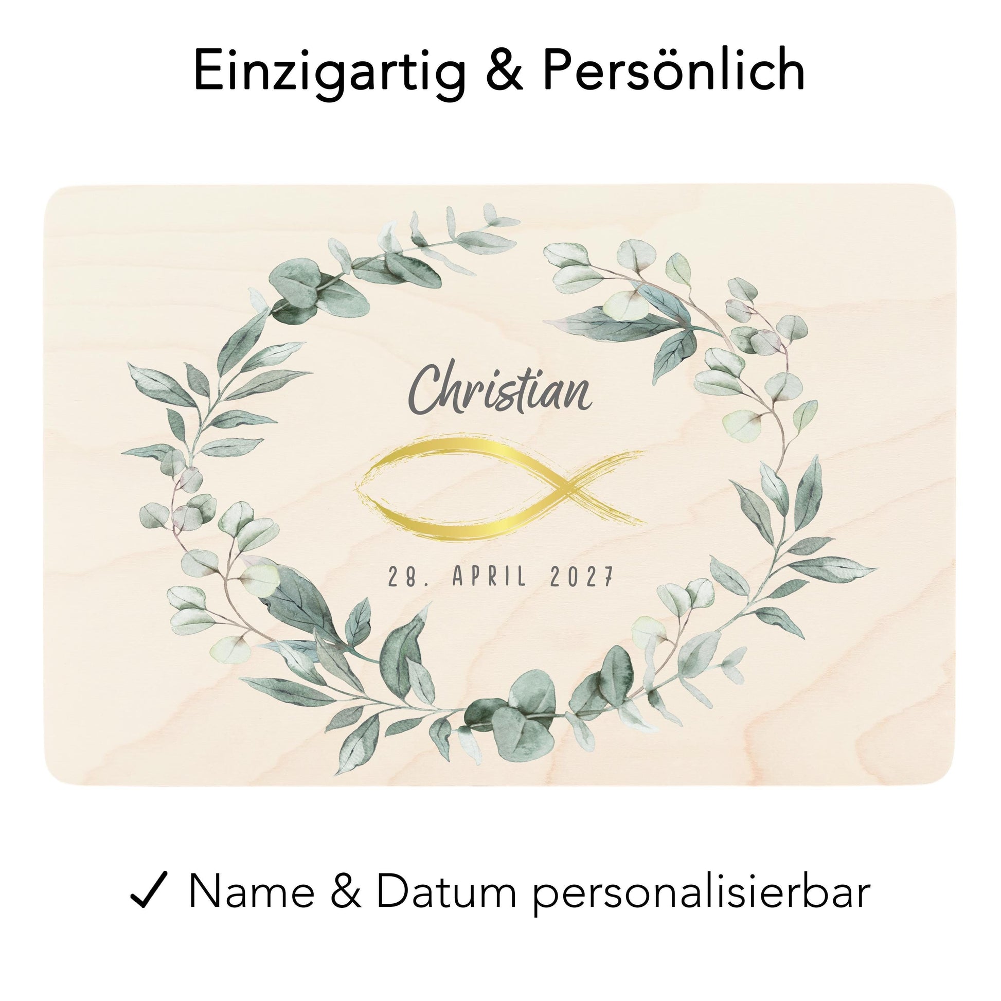 Erinnerungskiste Kommunion Geschenk personalisiert Erinnerungsbox Erstkommunion Mädchen Junge Holzkiste Holzbox 30x20x13 cm