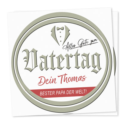 Vatertagsgeschenk Bieretiketten personalisiert Flaschenetikett Bier Vatertag Geschenk Papa Bierflaschen Etiketten 2 Stück | 9x9 cm