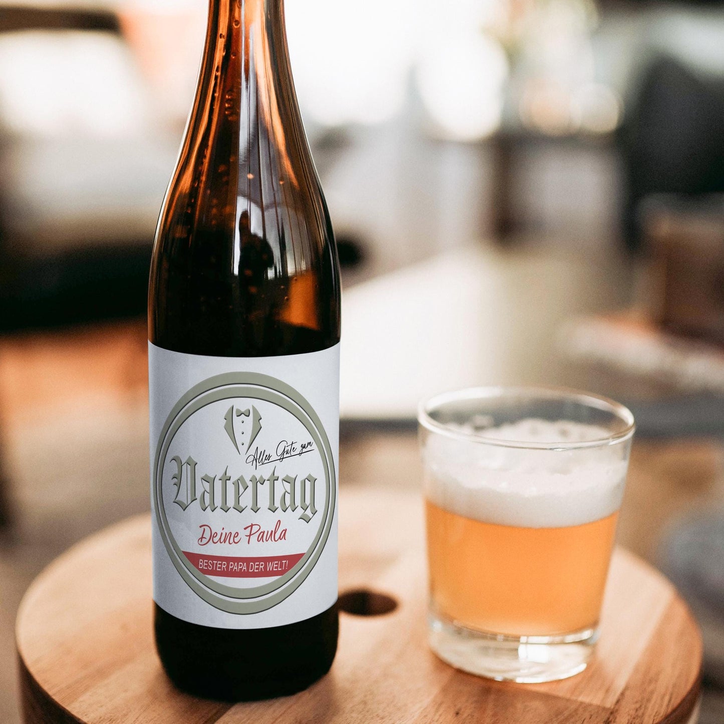 Vatertagsgeschenk Bieretiketten personalisiert Flaschenetikett Bier Vatertag Geschenk Papa Bierflaschen Etiketten 2 Stück | 9x9 cm