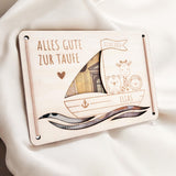 Taufgeschenk Geld Taufe personalisierte Geldgeschenk Verpackung Geschenk Taufkarte Geschenkkarte aus Holz 12x17 cm