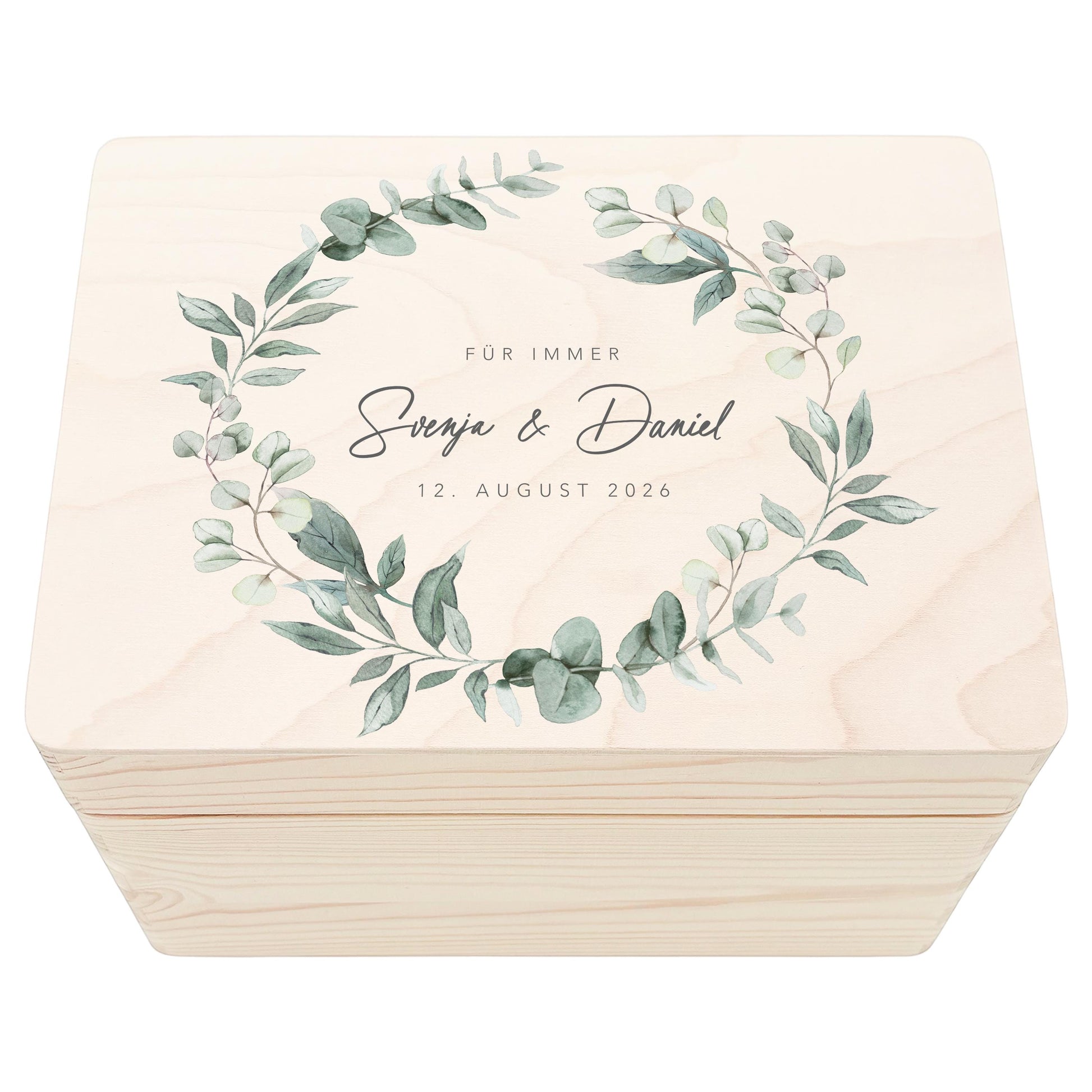 Erinnerungskiste Hochzeit personalisiertes Hochzeitsgeschenk für Brautpaar Holzkiste Erinnerungsbox Geschenkkiste Geschenkbox 30x20x13 cm