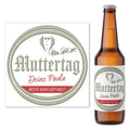 Muttertagsgeschenk Bieretiketten personalisiert Flaschenetikett Bier Muttertag Geschenk Mama Bierflaschen Etiketten 2 Stück | 9x9 cm