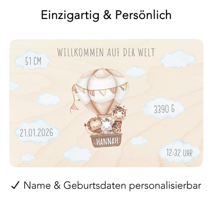 Erinnerungskiste Baby Holzkiste personalisierte Erinnerungsbox Mädchen Junge Geschenk Geburt Geburtsgeschenk 30x20x13 cm