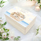 Erinnerungskiste Taufe Geschenk personalisiertes Taufgeschenk Junge Mädchen Arche Noah Taufbox Holzkiste mit Deckel Holzbox 30x20x13 cm