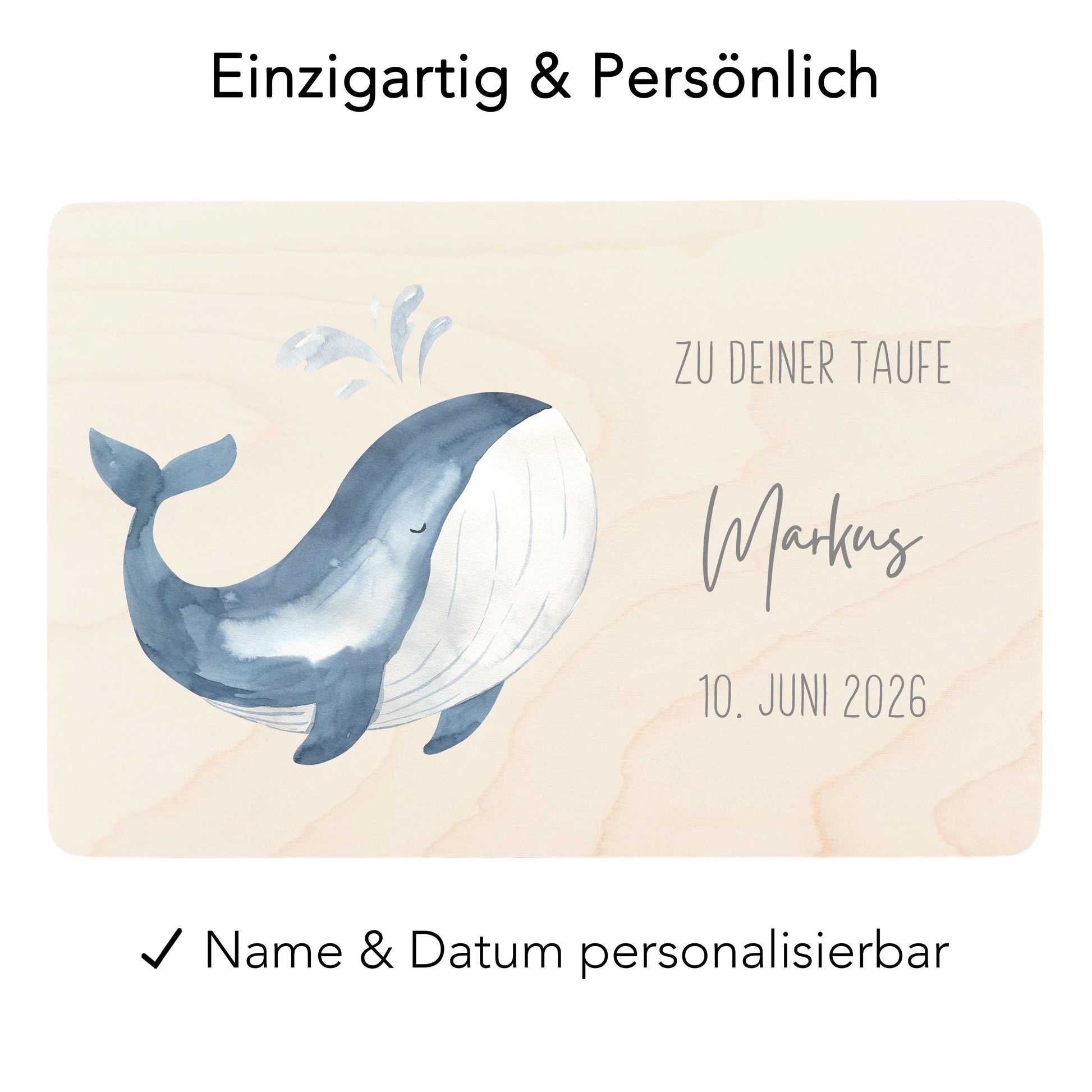 Erinnerungskiste Taufe Geschenk personalisiertes Taufgeschenk Junge Wahl Taufbox Holzkiste mit Deckel Holzbox 30x20x13 cm