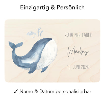 Erinnerungskiste Taufe Geschenk personalisiertes Taufgeschenk Junge Wahl Taufbox Holzkiste mit Deckel Holzbox 30x20x13 cm