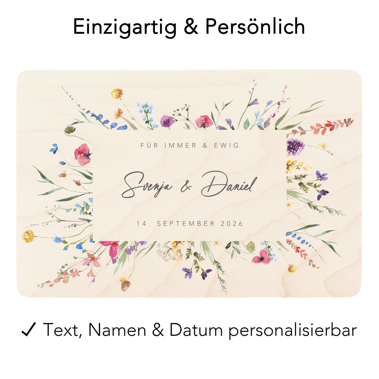 Erinnerungsbox Hochzeit personalisierte Erinnerungskiste Hochzeitsgeschenk für Brautpaar Holzkiste Geschenkkiste Geschenkbox 30x20x13 cm