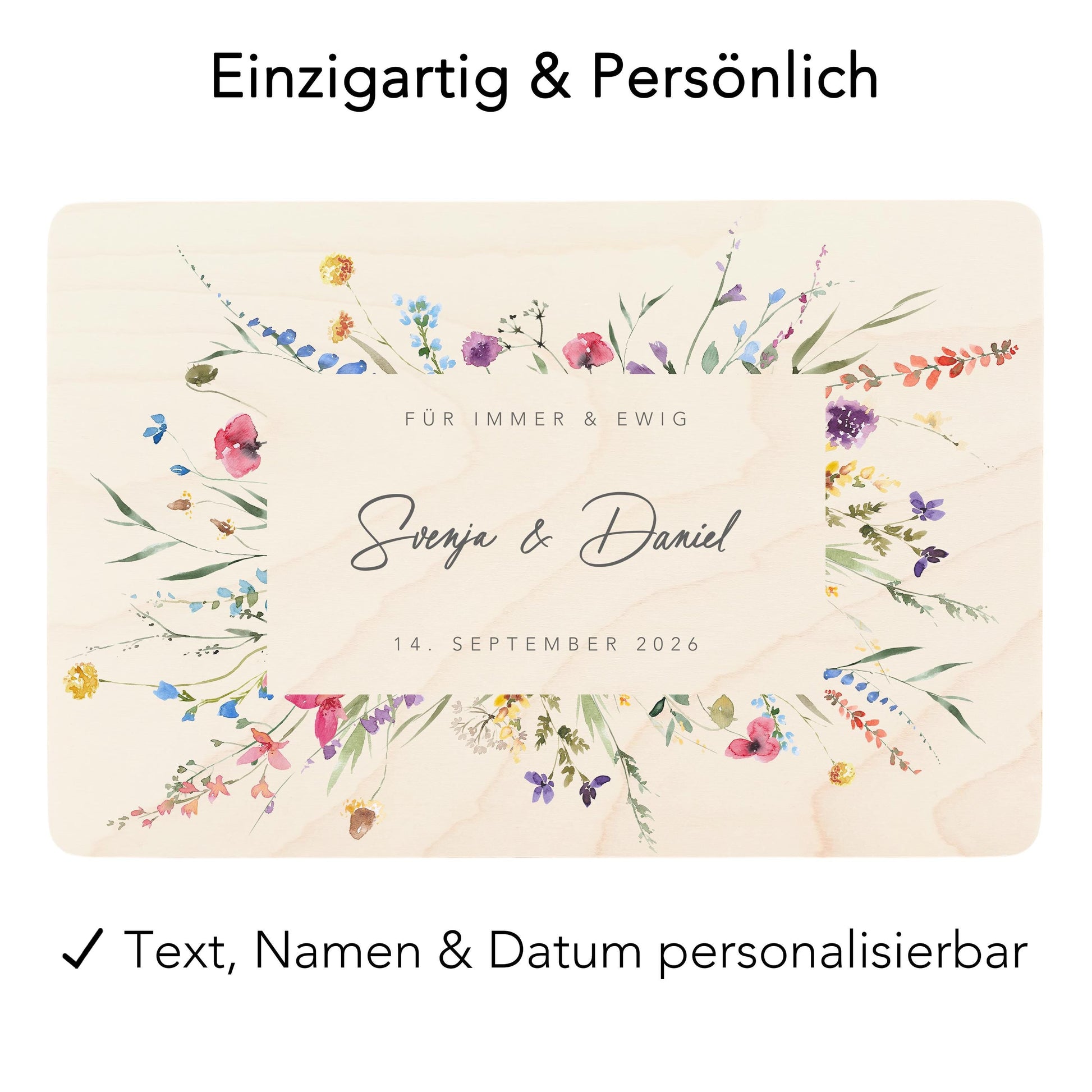 Erinnerungsbox Hochzeit personalisierte Erinnerungskiste Hochzeitsgeschenk für Brautpaar Holzkiste Geschenkkiste Geschenkbox 30x20x13 cm