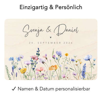 Erinnerungskiste Hochzeit personalisiertes Hochzeitsgeschenk für Brautpaar Holzkiste Erinnerungsbox Geschenkkiste Geschenkbox 30x20x13 cm