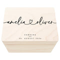 Erinnerungskiste Hochzeit personalisiertes Hochzeitsgeschenk für Brautpaar Holzkiste Erinnerungsbox Geschenkkiste Geschenkbox 30x20x13 cm