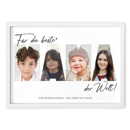 Mama Geschenk Geburtstag Muttertagsgeschenk personalisiert Fotocollage Geburtstagsgeschenk Mutter Fotogeschenk Muttertag (mit & ohne Rahmen)