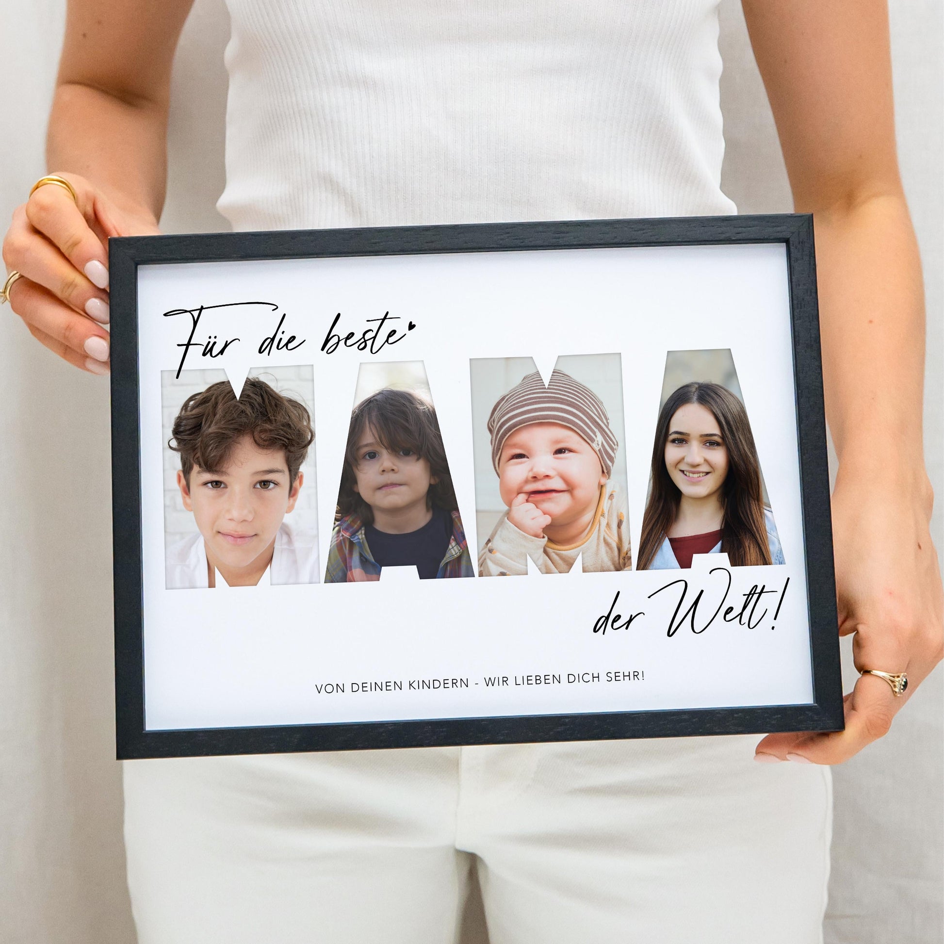 Mama Geschenk Geburtstag Muttertagsgeschenk personalisiert Fotocollage Geburtstagsgeschenk Mutter Fotogeschenk Muttertag (mit & ohne Rahmen)