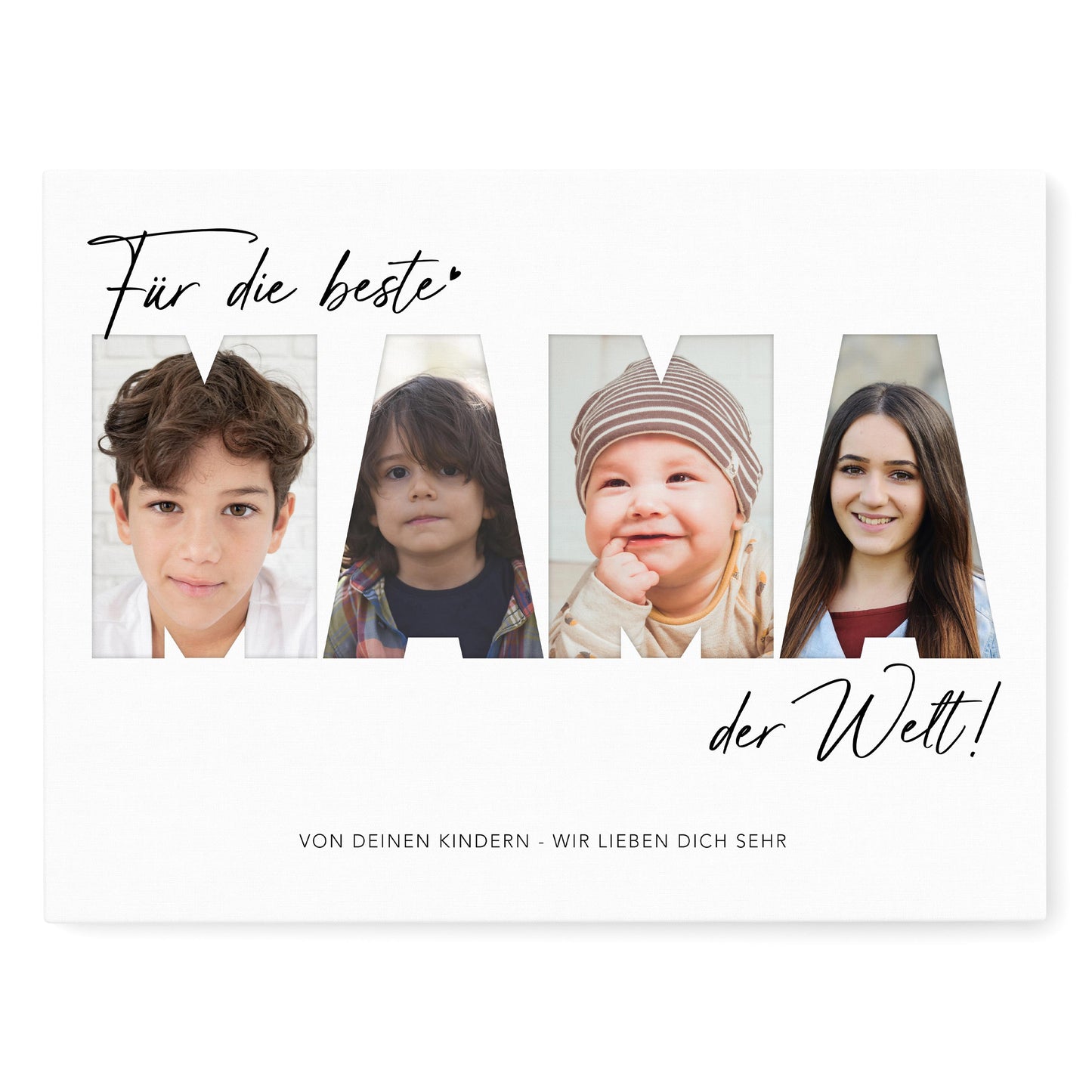 Geburtstagsgeschenk Mama Muttertagsgeschenk personalisierte Leinwand Fotocollage Mutter Fotoleinwand Geschenk zum Geburtstag 30x40 cm