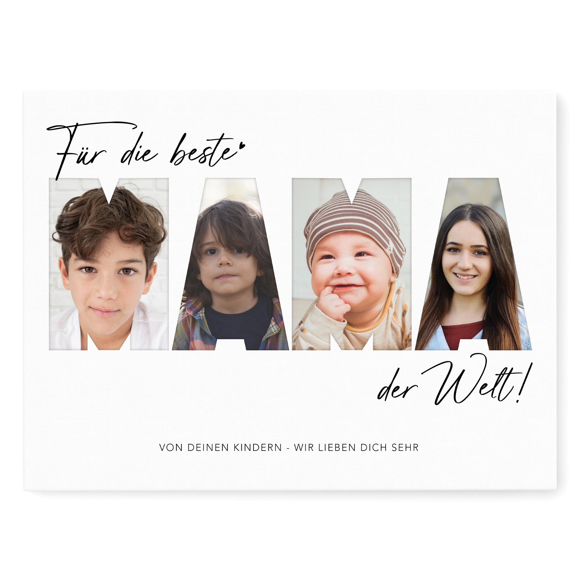 Geburtstagsgeschenk Mama Muttertagsgeschenk personalisierte Leinwand Fotocollage Mutter Fotoleinwand Geschenk zum Geburtstag 30x40 cm