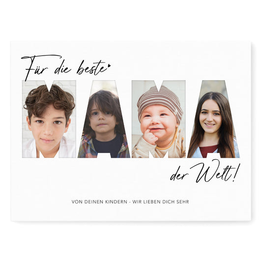 Geburtstagsgeschenk Mama Muttertagsgeschenk personalisierte Leinwand Fotocollage Mutter Fotoleinwand Geschenk zum Geburtstag 30x40 cm