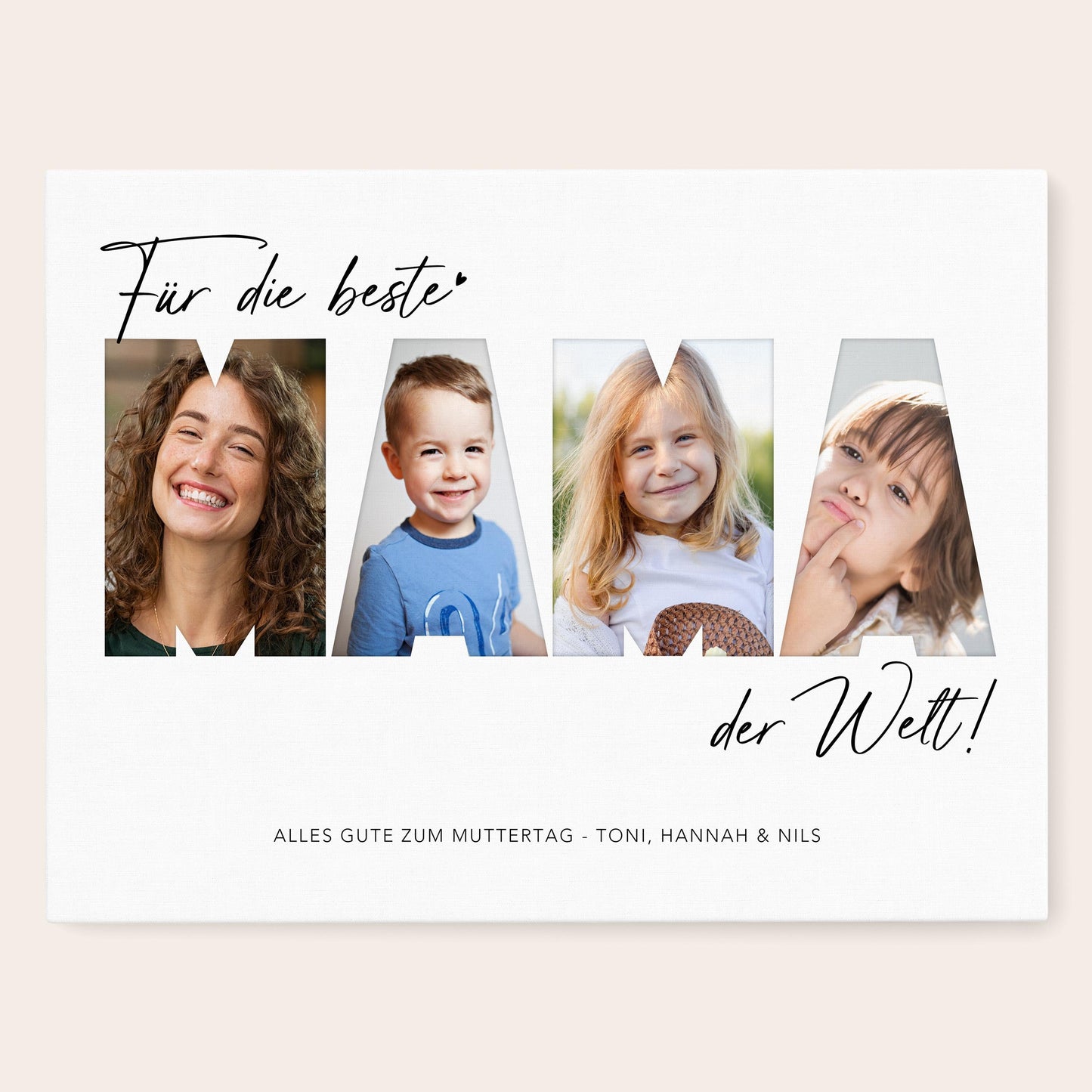 Geburtstagsgeschenk Mama Muttertagsgeschenk personalisierte Leinwand Fotocollage Mutter Fotoleinwand Geschenk zum Geburtstag 30x40 cm