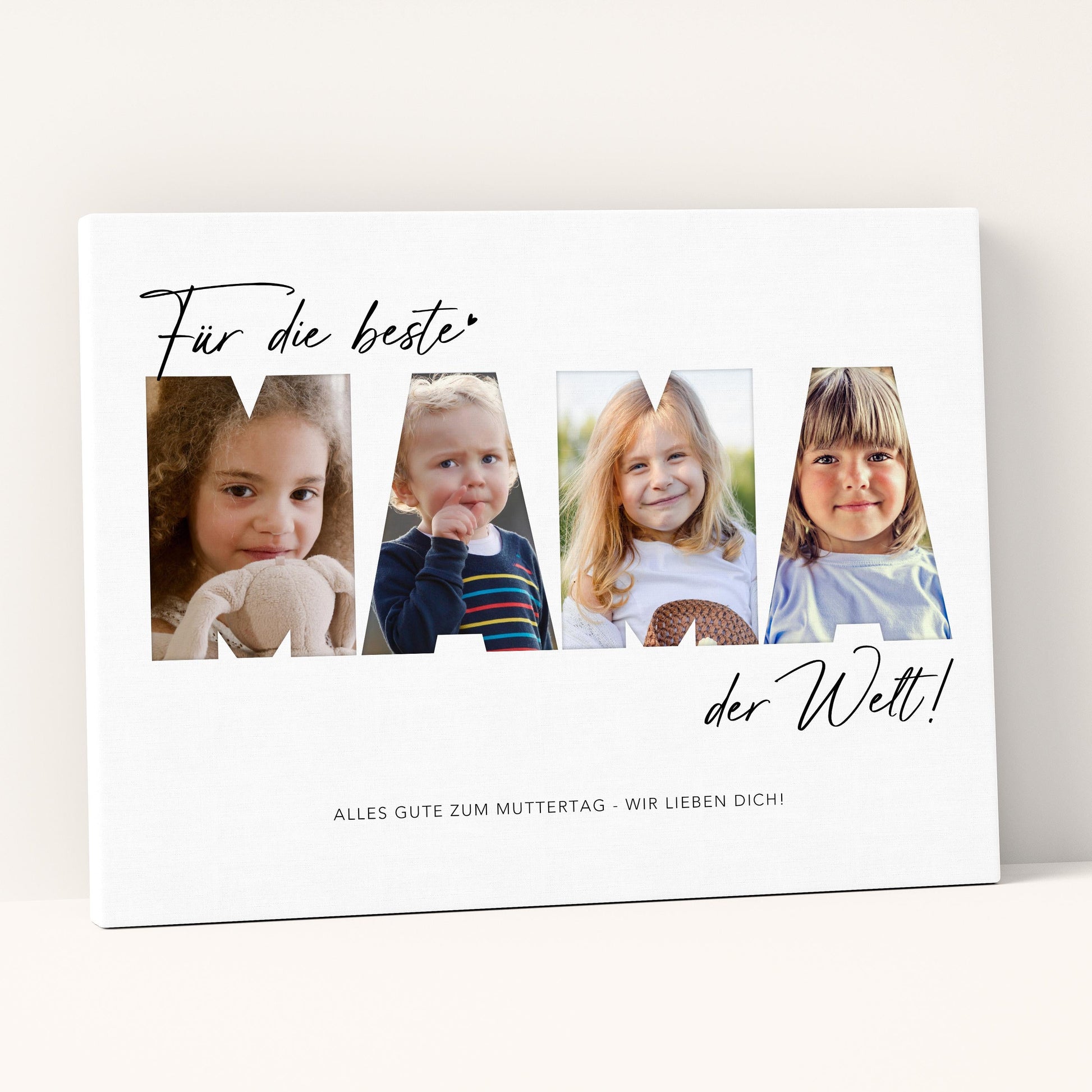 Geburtstagsgeschenk Mama Muttertagsgeschenk personalisierte Leinwand Fotocollage Mutter Fotoleinwand Geschenk zum Geburtstag 30x40 cm