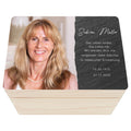 Trauergeschenk Andenken personalisierte Trauerbox Erinnerungsbox Erinnerungskiste Holzkiste Geschenk für Angehörige Holzbox 30x20x13 cm