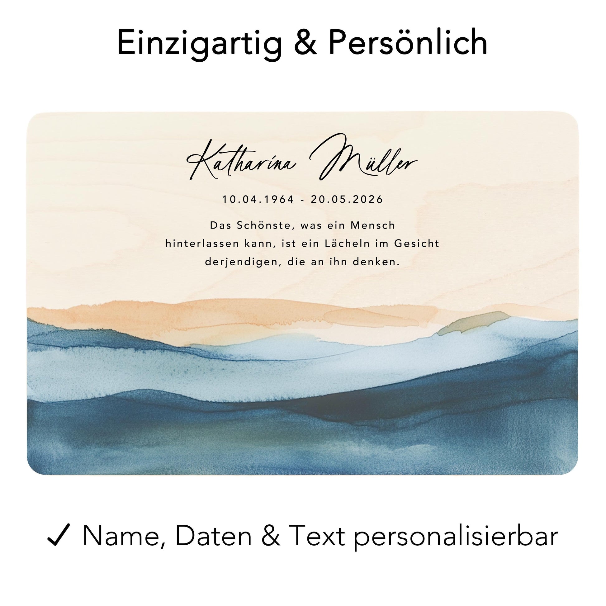 Trauergeschenk Trauerbox personalisiertes Andenken Erinnerungsbox Erinnerungskiste Holzkiste Geschenk für Angehörige Holzbox 30x20x13 cm