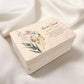 Erinnerungskiste Trauer Trauergeschenk personalisierte Trauerbox Andenken Wildblumen Holzkiste Geschenk Angehörige Holzbox 30x20x13 cm