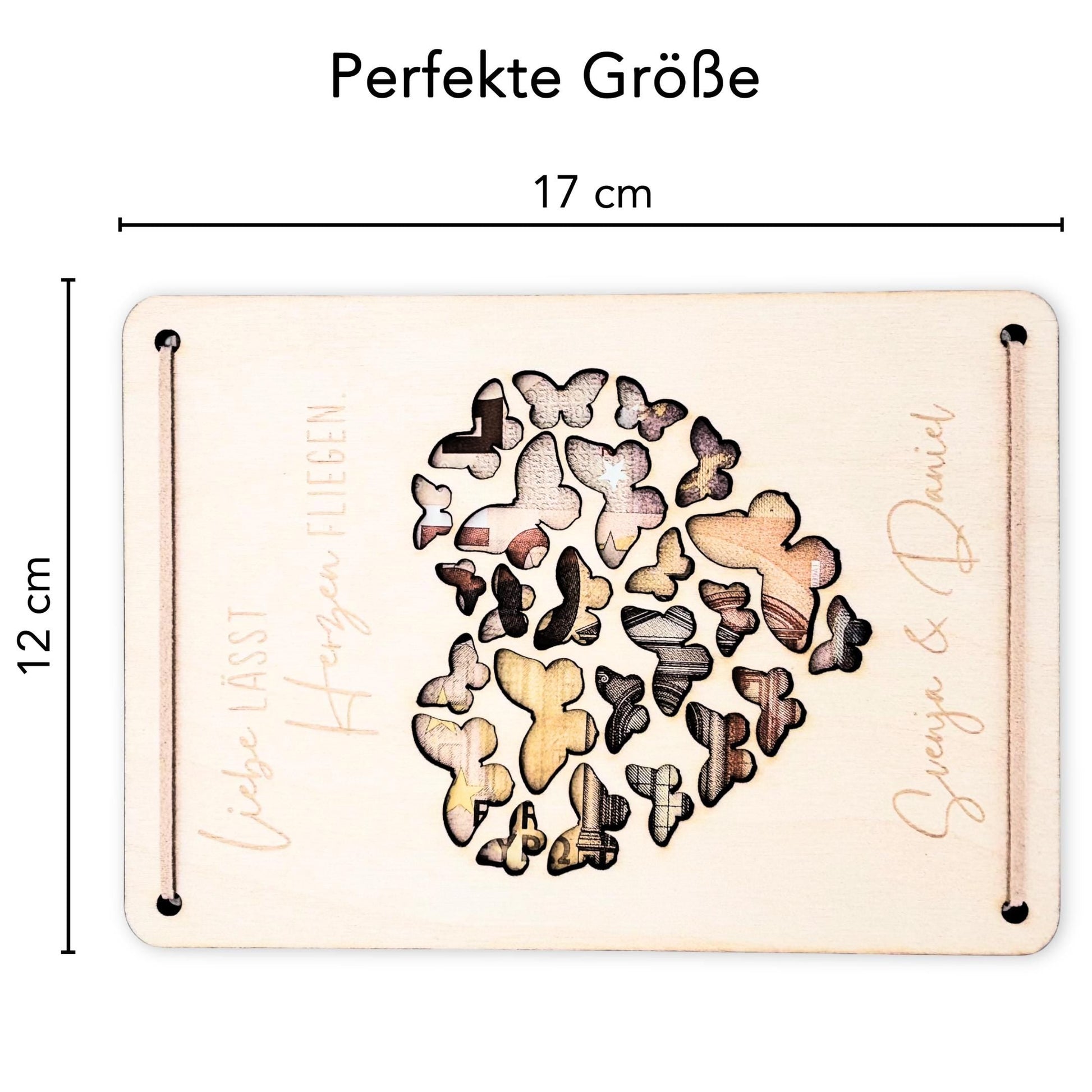 Personalisiertes Hochzeitsgeschenk für Brautpaar Geldgeschenke Verpackung Hochzeit Geld Geschenk Hochzeitskarte aus Holz 12x17 cm