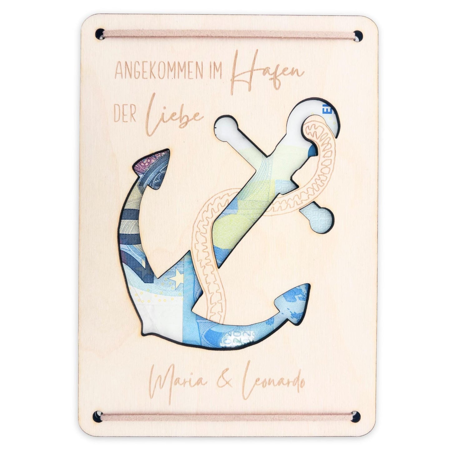 Hochzeitsgeschenk für Brautpaar Geld personalisiert Geldgeschenke Verpackung Hochzeit Geschenk Hochzeitskarte aus Holz 12x17 cm