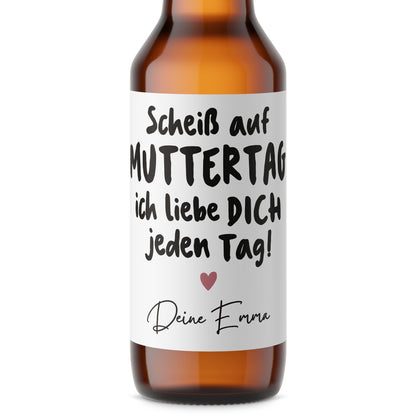 Muttertagsgeschenk Bieretiketten personalisiert Flaschenetikett Bier Muttertag Geschenk Mama Bierflaschen Etiketten 2 Stück | 9x9 cm