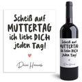 Muttertagsgeschenk personalisierte Weinetiketten für Mama Geschenk Wein Etiketten selbstklebende Flaschenetiketten 2 Stk. | 10x12 cm