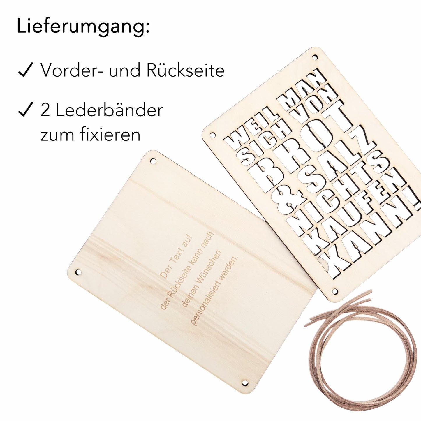 Brot und Salz Einzug Geldgeschenk personalisierte Geld Verpackung Richtfest Wohnung Haus Einzugsgeschenk aus Holz 12x17 cm