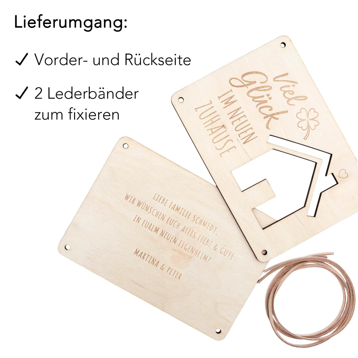 Einweihungsgeschenk Haus Wohnung Geldgeschenk personalisierte Geld Verpackung Einzug Einzugsgeschenk aus Holz 12x17 cm