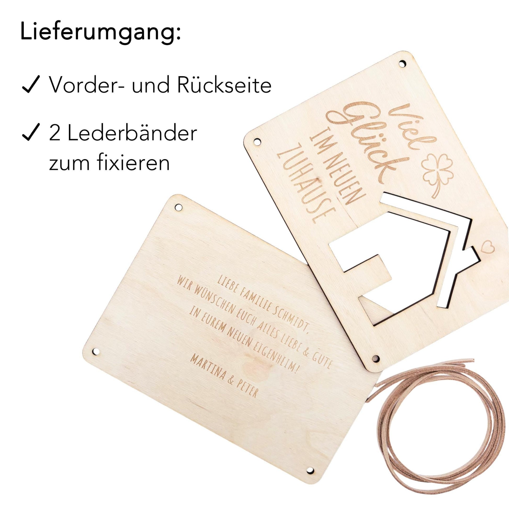 Einweihungsgeschenk Haus Wohnung Geldgeschenk personalisierte Geld Verpackung Einzug Einzugsgeschenk aus Holz 12x17 cm