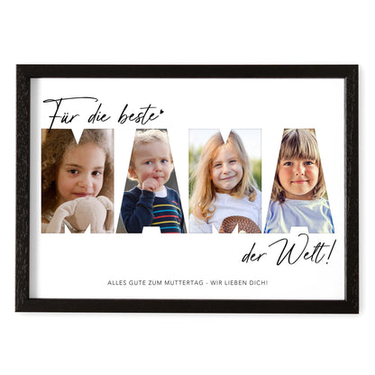 Mama Geschenk Geburtstag Muttertagsgeschenk personalisiert Fotocollage Geburtstagsgeschenk Mutter Fotogeschenk Muttertag (mit & ohne Rahmen)