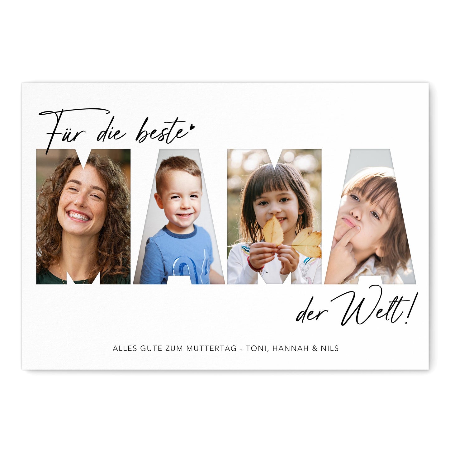 Mama Geschenk Geburtstag Muttertagsgeschenk personalisiert Fotocollage Geburtstagsgeschenk Mutter Fotogeschenk Muttertag (mit & ohne Rahmen)
