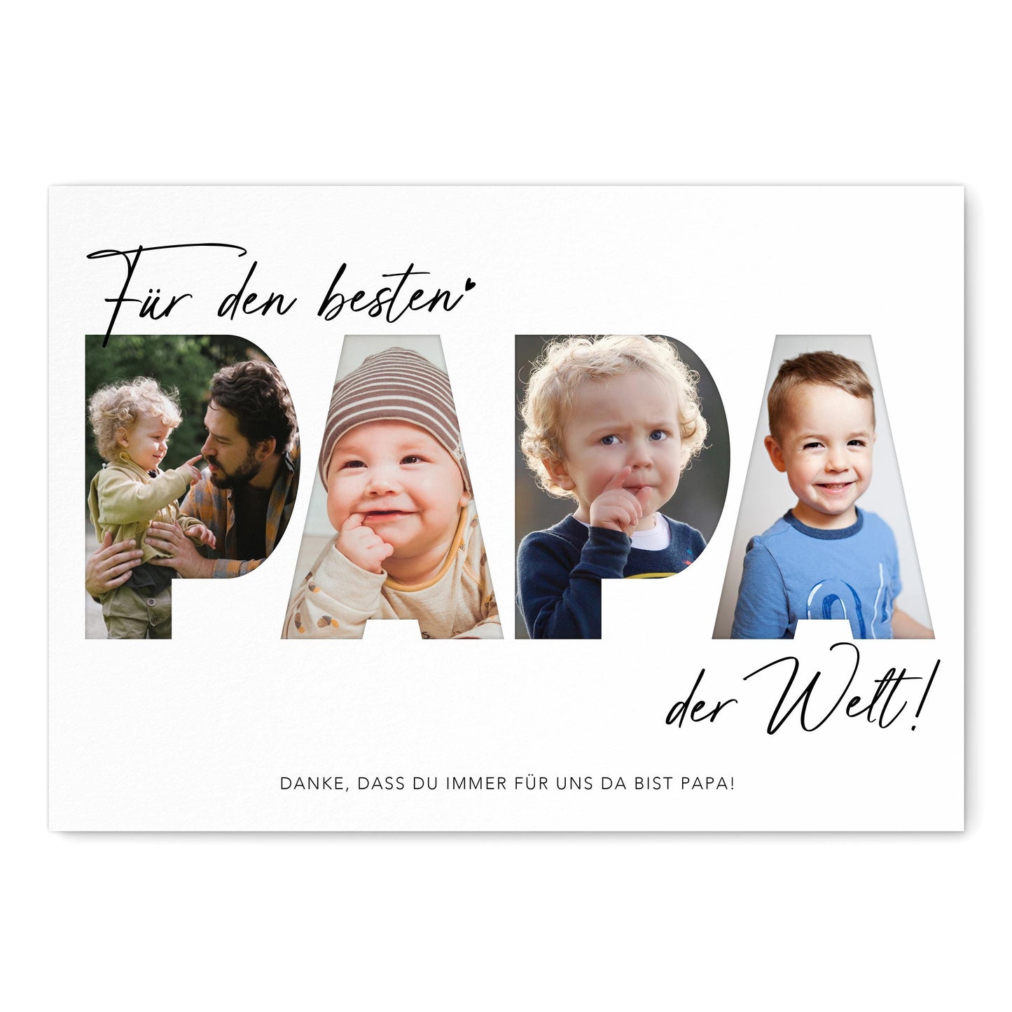 Papa Geschenk Geburtstag Vatertagsgeschenk personalisiert Fotocollage Geburtstagsgeschenk Vater Fotogeschenk Vatertag (mit & ohne Rahmen)