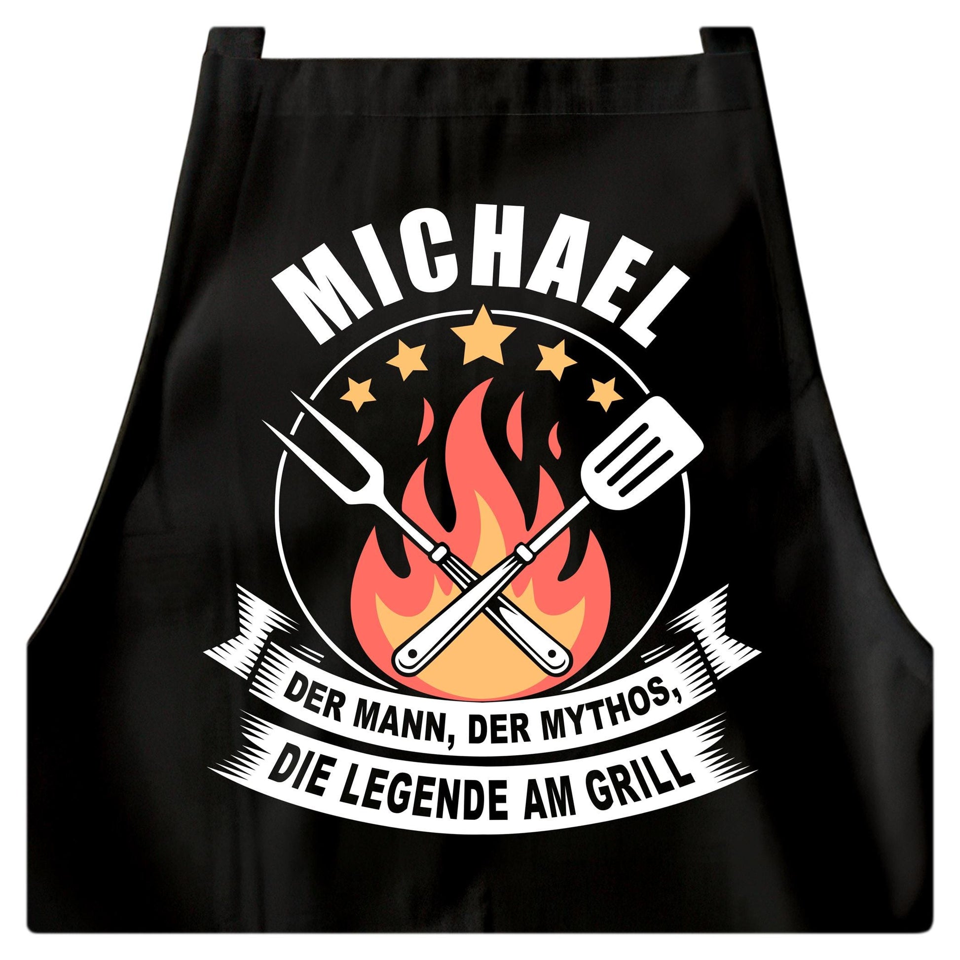 Grillschürze personalisiert für Männer Kochschürze Herren lustiges Grillzubehör Geschenk Grillgeschenk Mann Grillmeister Schürze Schwarz