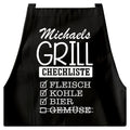 Grillschürze personalisiert Mann Schürze für Männer lustiges Grillzubehör Geschenk Grillgeschenk Kochschürze Schwarz
