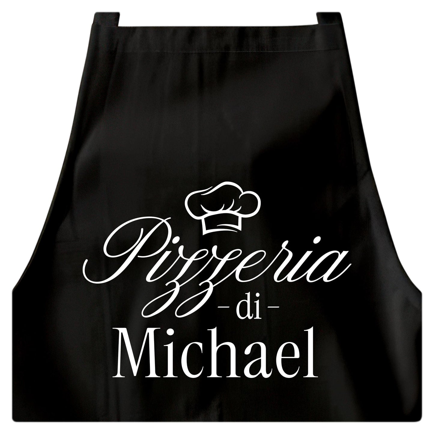 Pizza Schürze personalisierte Pizzabäcker Kochschürze Herren Frauen lustiges Geschenk Pizzeria Küchenschürze Schwarz